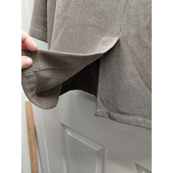 Chico's Vintage Private Edition Size Large (2) Taupe Button Up Longline Blazer - Picture 4 of 6